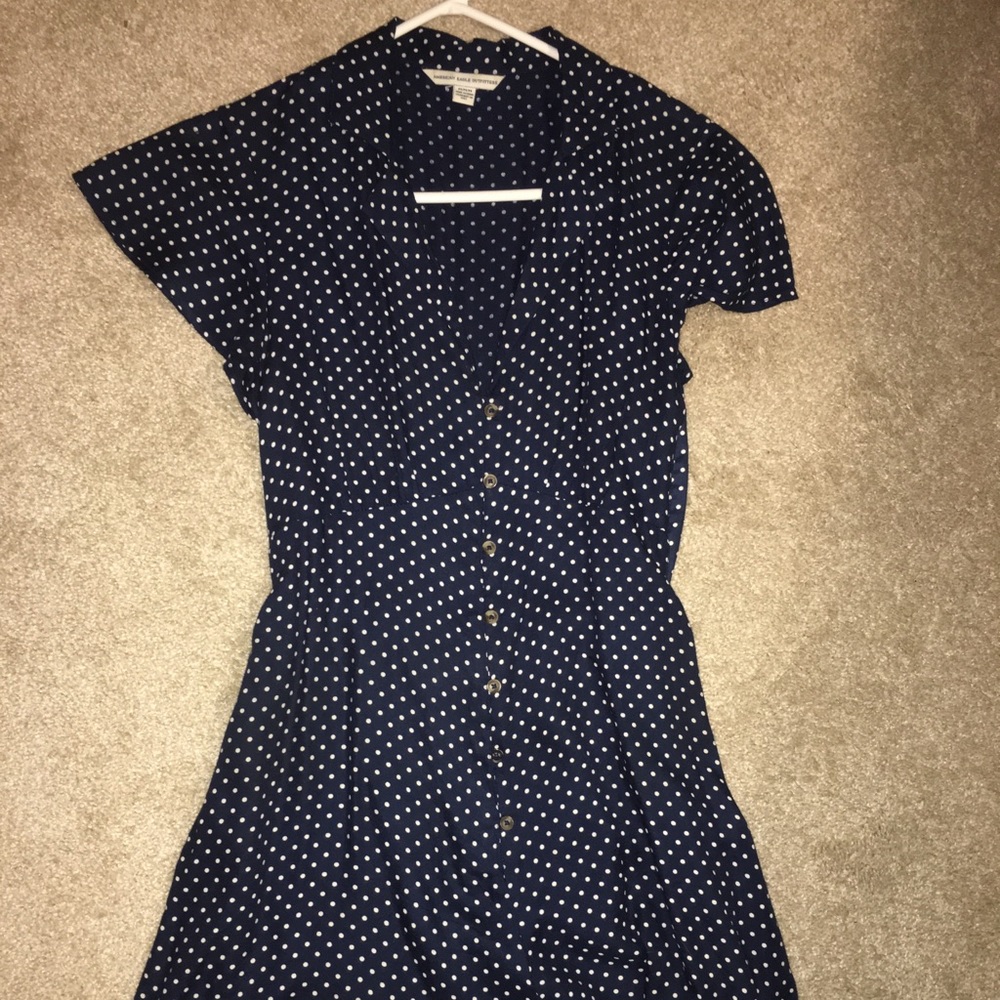Navy pokadot romper